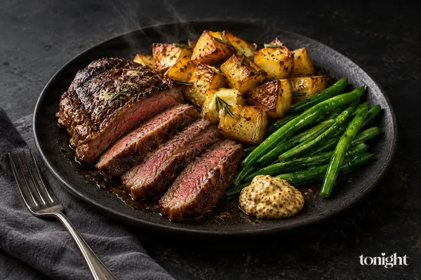 Steak und Kartoffeln nach deutscher Art