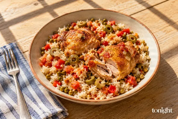 Peruvian-Inspired Chicken & Olive Rice